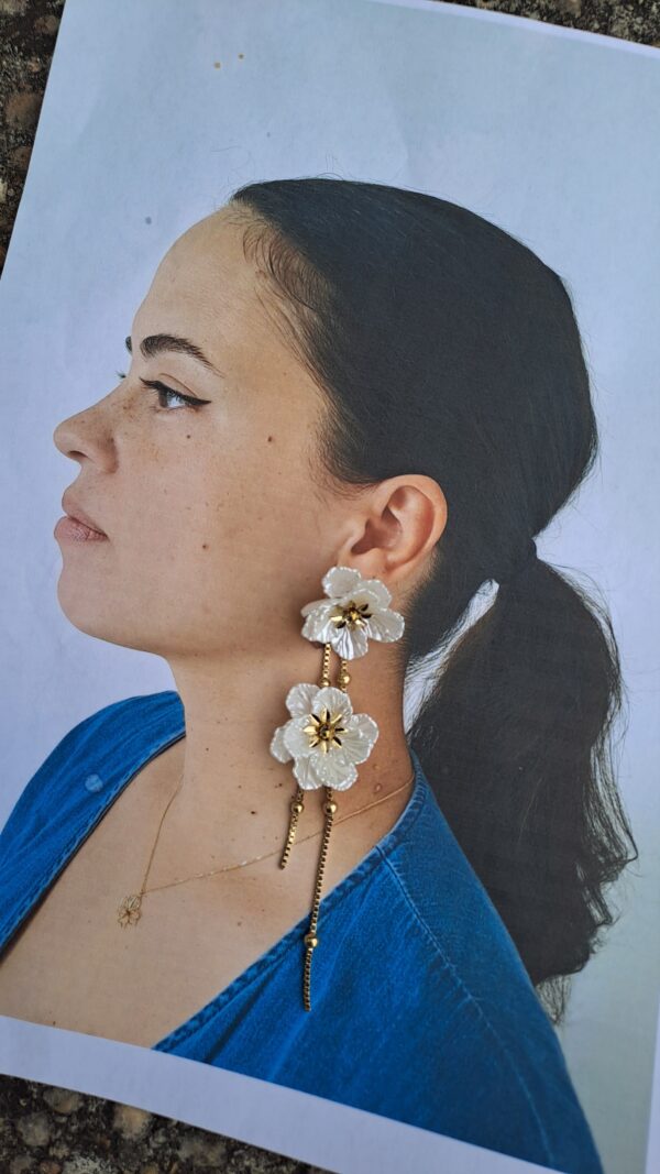 Boucles d'oreilles pendantes "corossol"