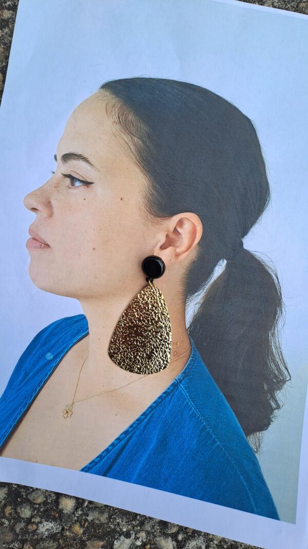 Boucles d'oreilles pendantes papaye