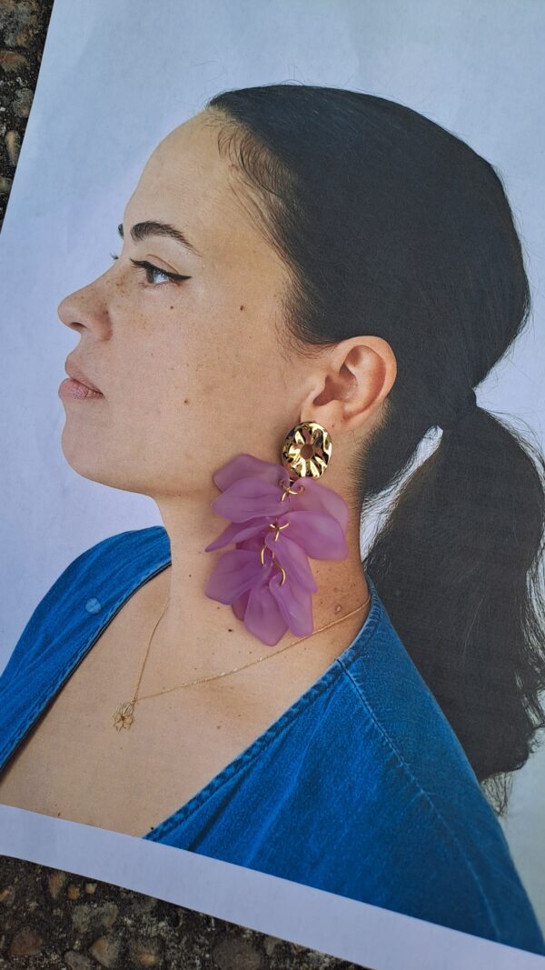 Boucles d'oreilles fleurs pendantes " caraïbes "