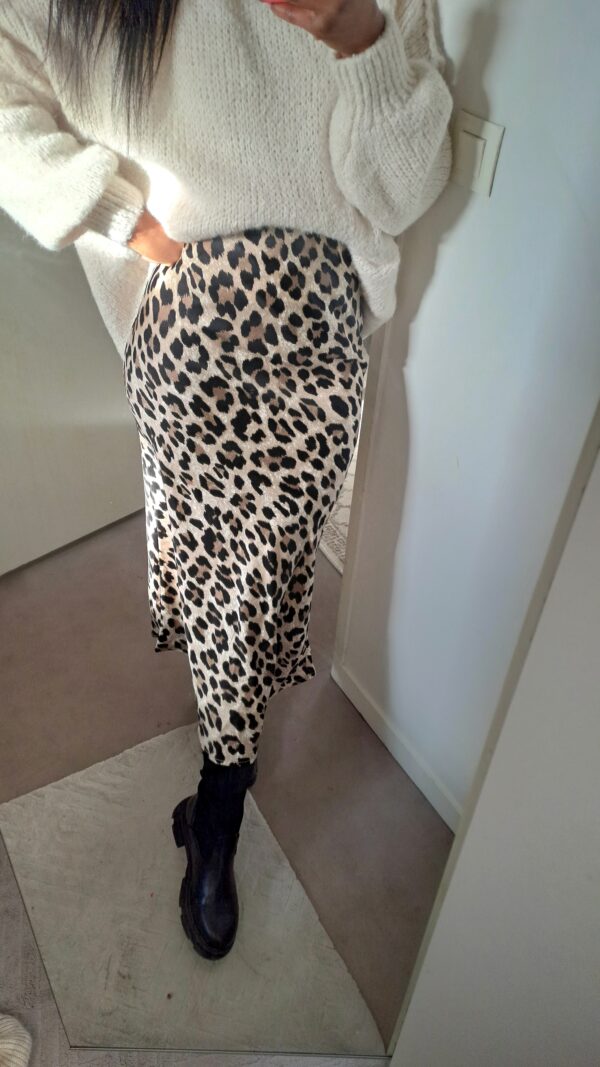 jupe motif imprimé léopard femme