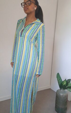 robe longue crochet fendue sur les côtés