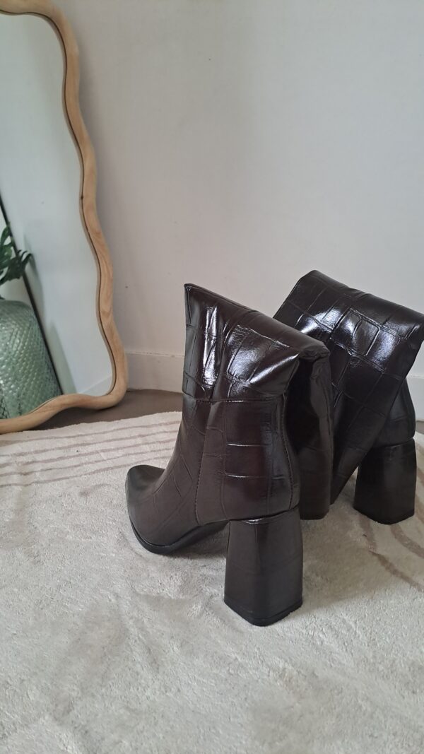 bottes à talons marron chocolat modèle cacao