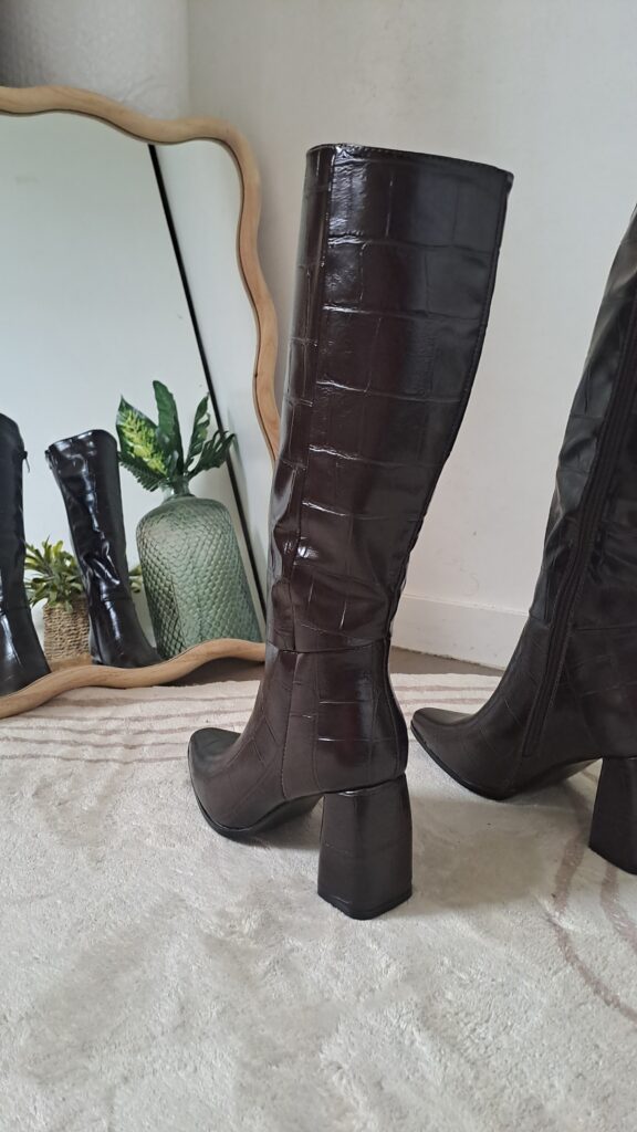 bottes à talons marron chocolat modèle cacao