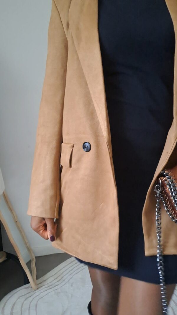 veste blazer femme couleur marron camel boutique en ligne rose carmel