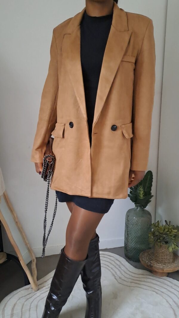 veste blazer femme couleur marron camel boutique en ligne rose carmel