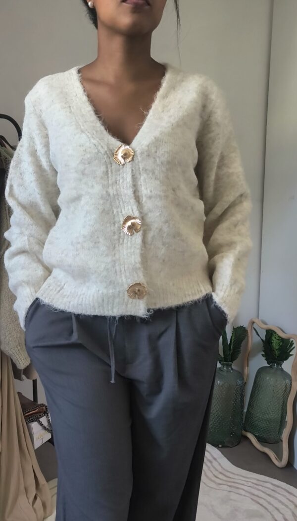 Gilet cardigan rose modèle sucre, boutique en ligne rose carmel