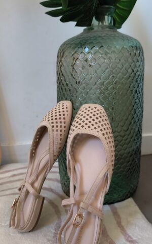 ballerines ouvertes couleur beige boutique en ligne rose carmel