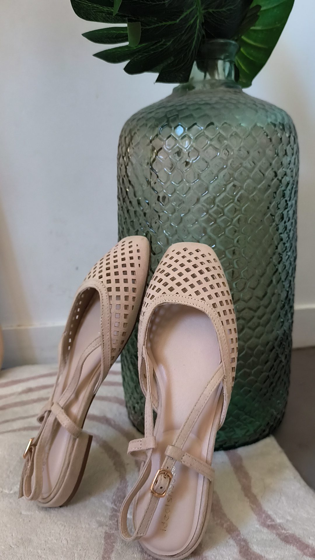 ballerines ouvertes couleur beige boutique en ligne rose carmel