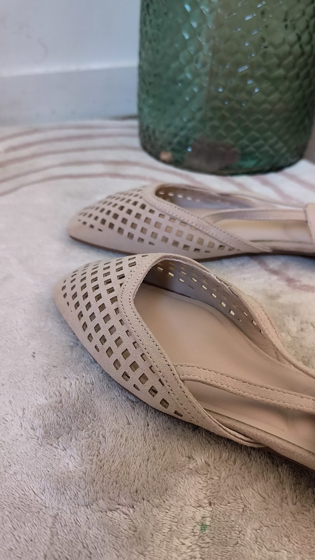 ballerines ouvertes couleur beige boutique en ligne rose carmel