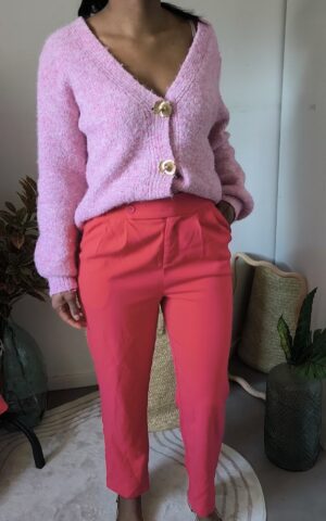 pantalon tailleur rose fuschia boutique en ligne rose carmel