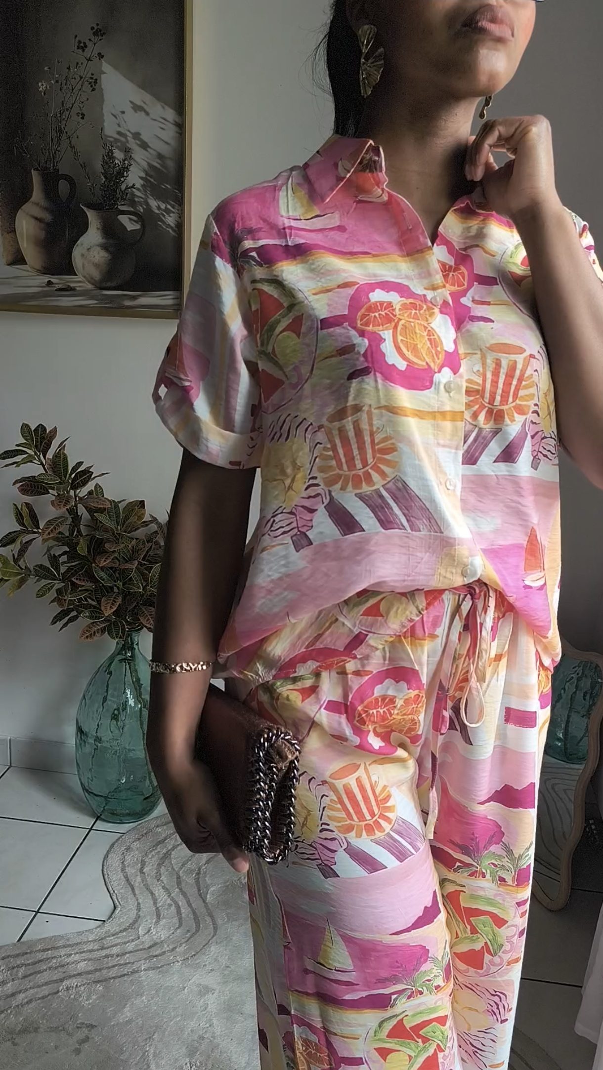 Ensemble pantalon rose - été et chic – Image 4