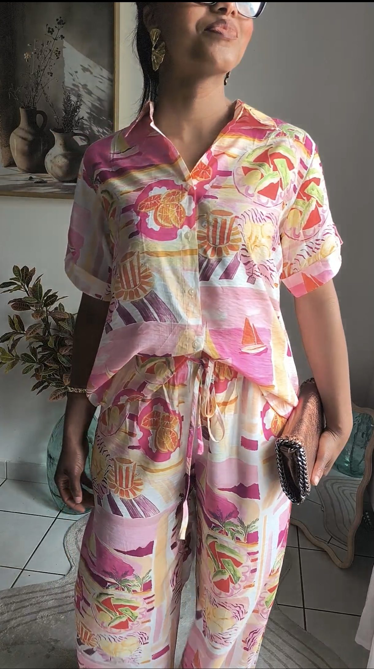 Ensemble pantalon rose - été et chic – Image 2