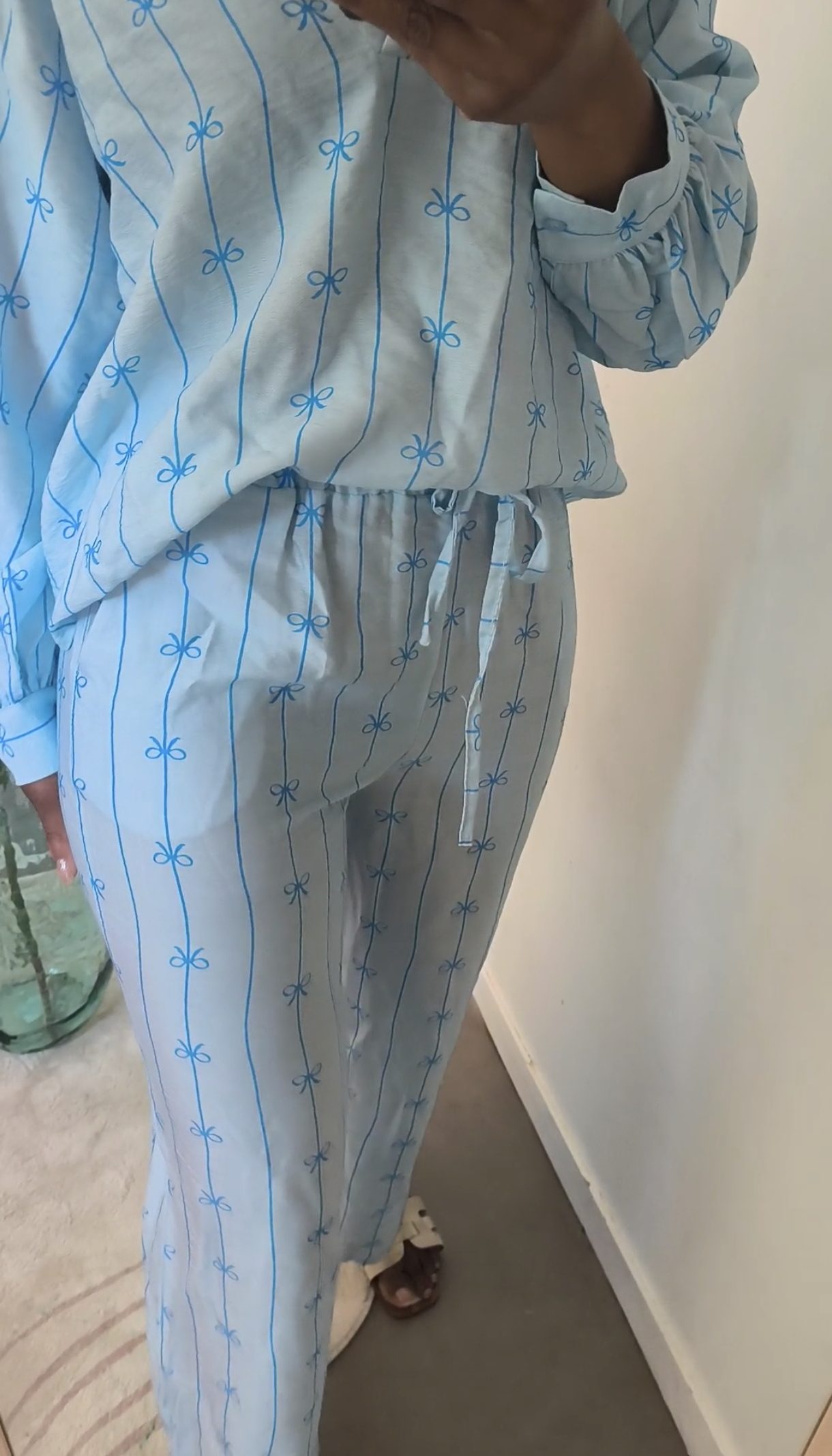 Ensemble pantalon fluide 7/8 bleu - allure légère – Image 5