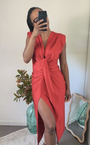Robe longue fendue rouge - Silhouette sublimée