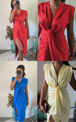 Robe longue fendue - Plusieurs coloris