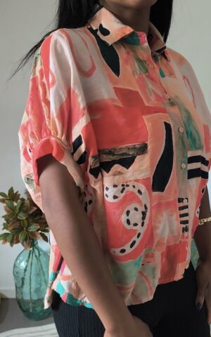 Blouse à motifs saumon - été et chic