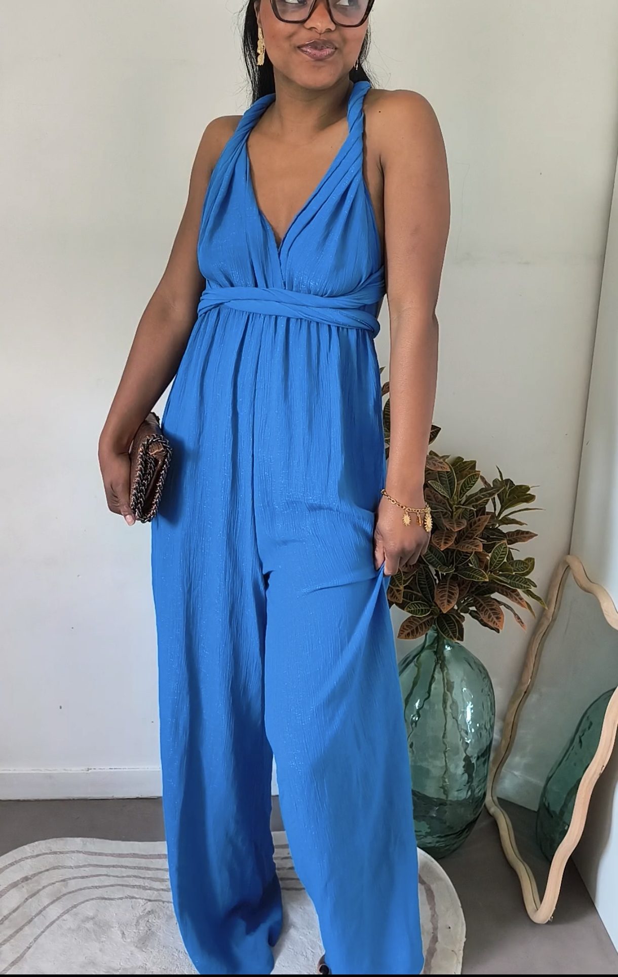 Combinaison multiposition bleue - modulable et chic