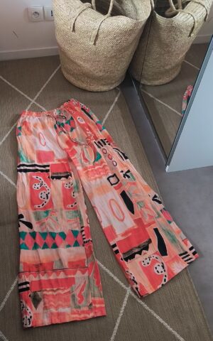 Pantalon saumon fluide - été chic
