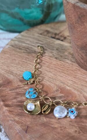 Bracelet avec Charms doré - Féminin et solaire