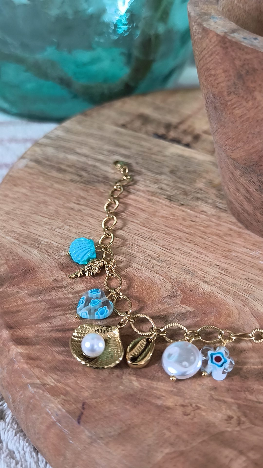 Bracelet avec Charms doré - Féminin et solaire