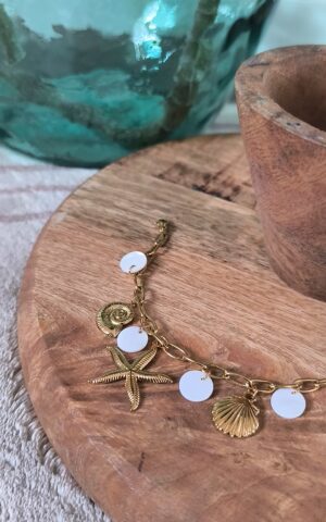 Bracelet avec Charms doré - Féminin et solaire