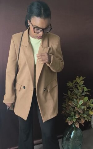 veste blazer femme marron