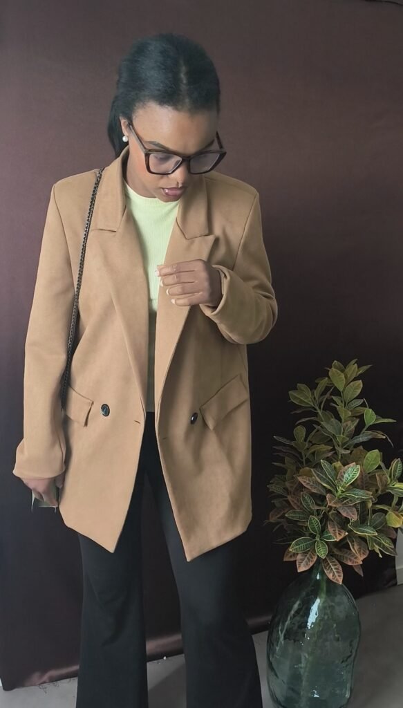 veste blazer femme marron