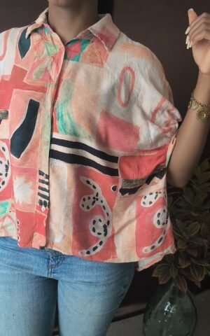 Blouse femme à motifs saumon - été et chic