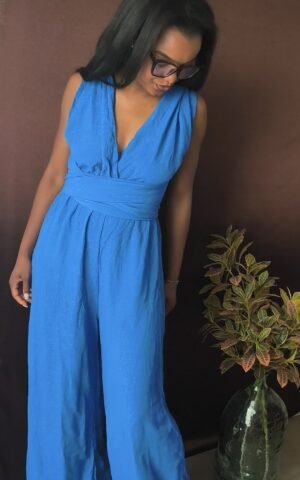 Combinaison multiposition longue bleue - modulable et chic