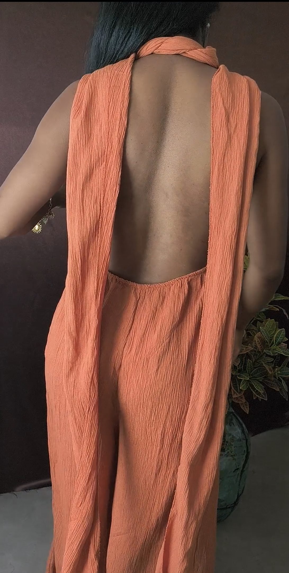 Combinaison terracotta femme multiposition - modulable et chic – Image 3