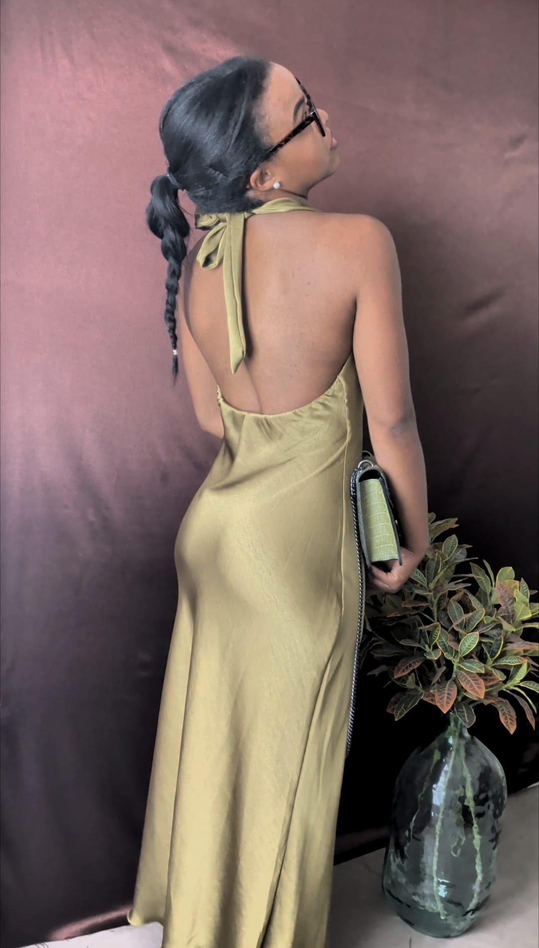 Robe longue kaki Madame la présidente - Irresistible – Image 2