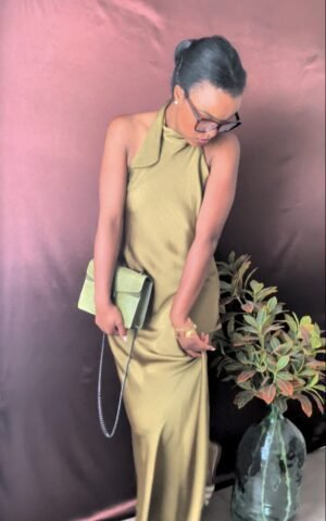 Robe longue kaki Madame la présidente - Irresistible
